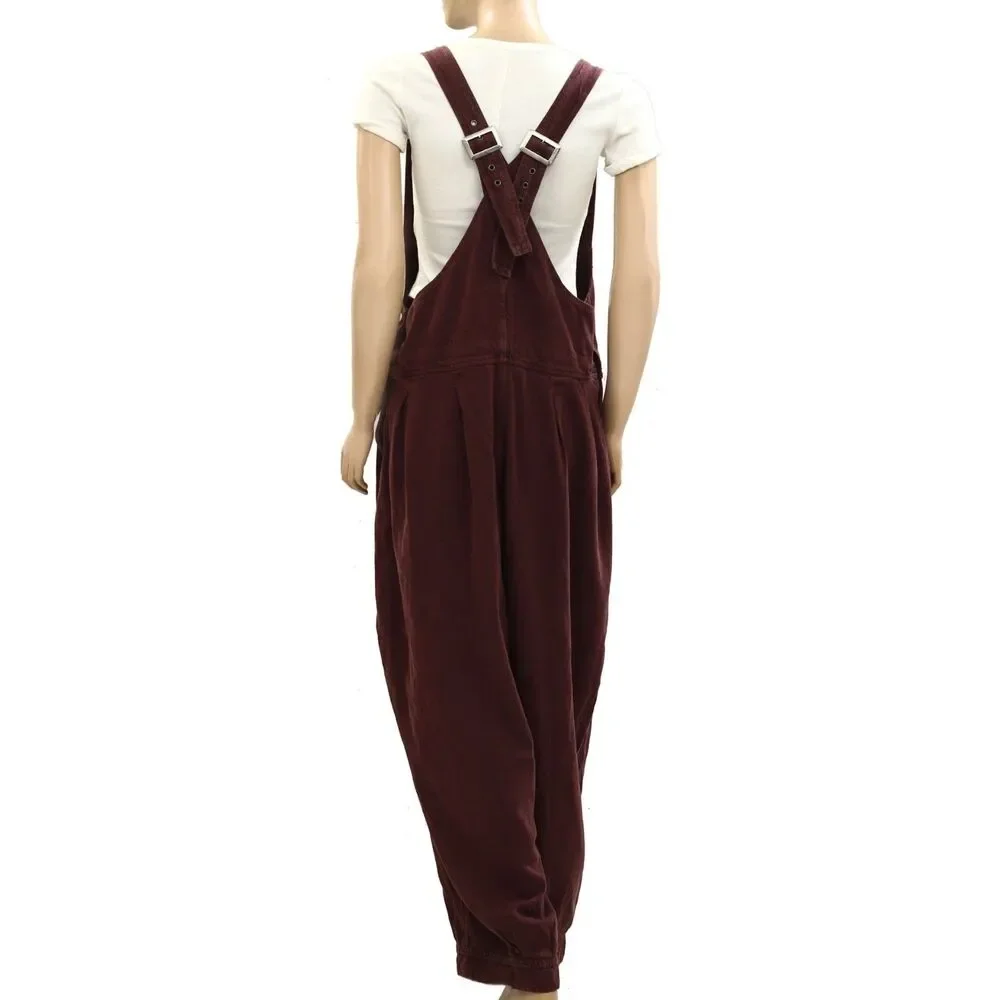 Free People We The Free Felix Tapered Overalls Jumpsuit Dress Pinafore M 288769